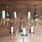 Brass wall chandelier 3 burners