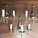 Chandelier mural en laiton 3 feux