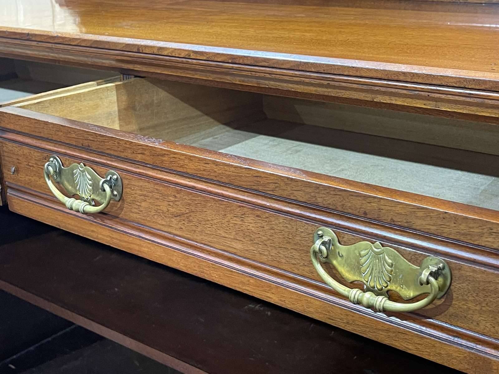 English art nouveau buffet in mahogany early twentieth century