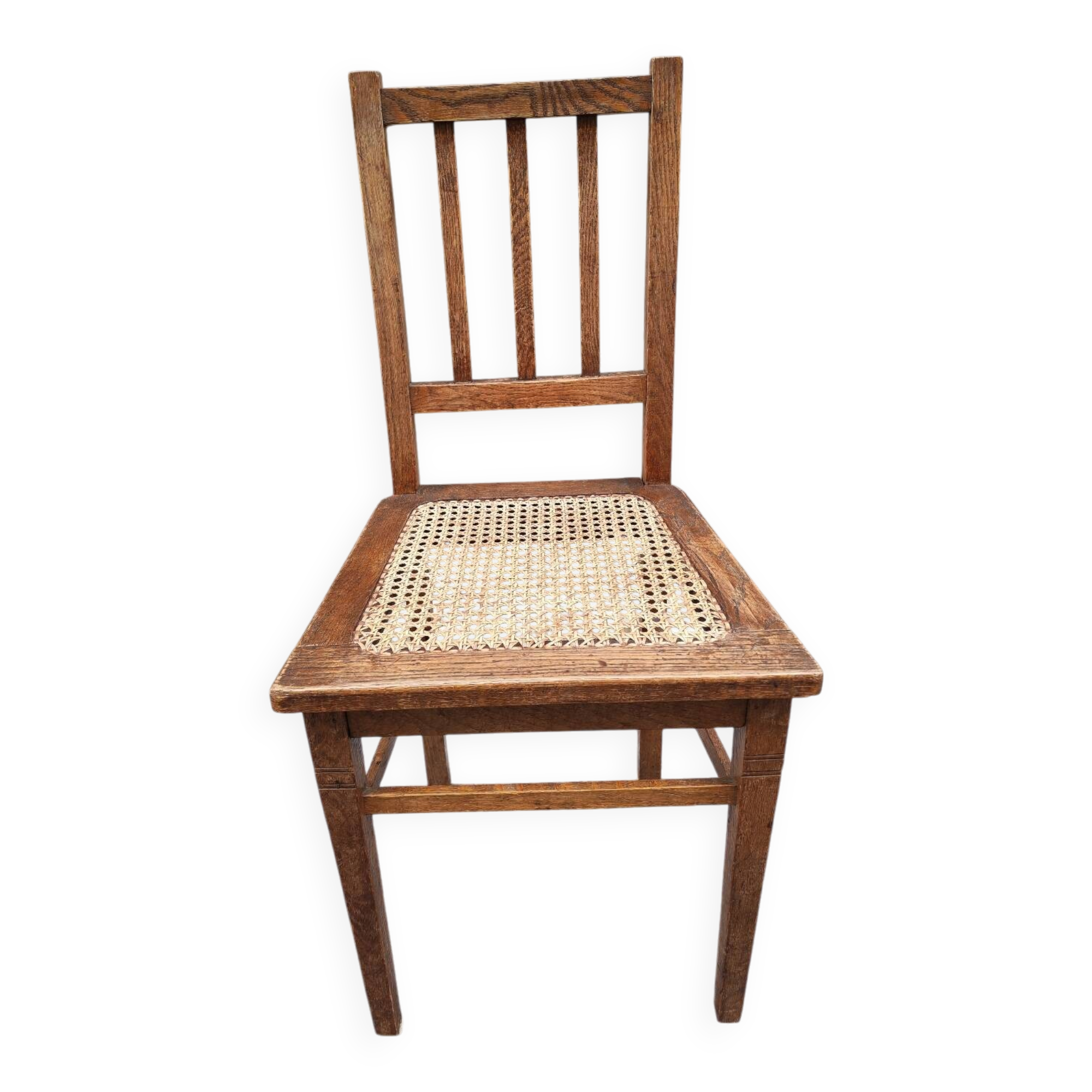 Wooden and cane chair