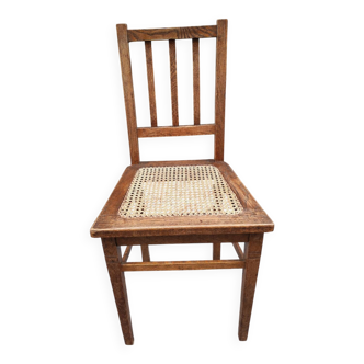 Wooden and cane chair