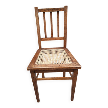Wooden and cane chair