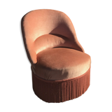 Pink velvet toad chair