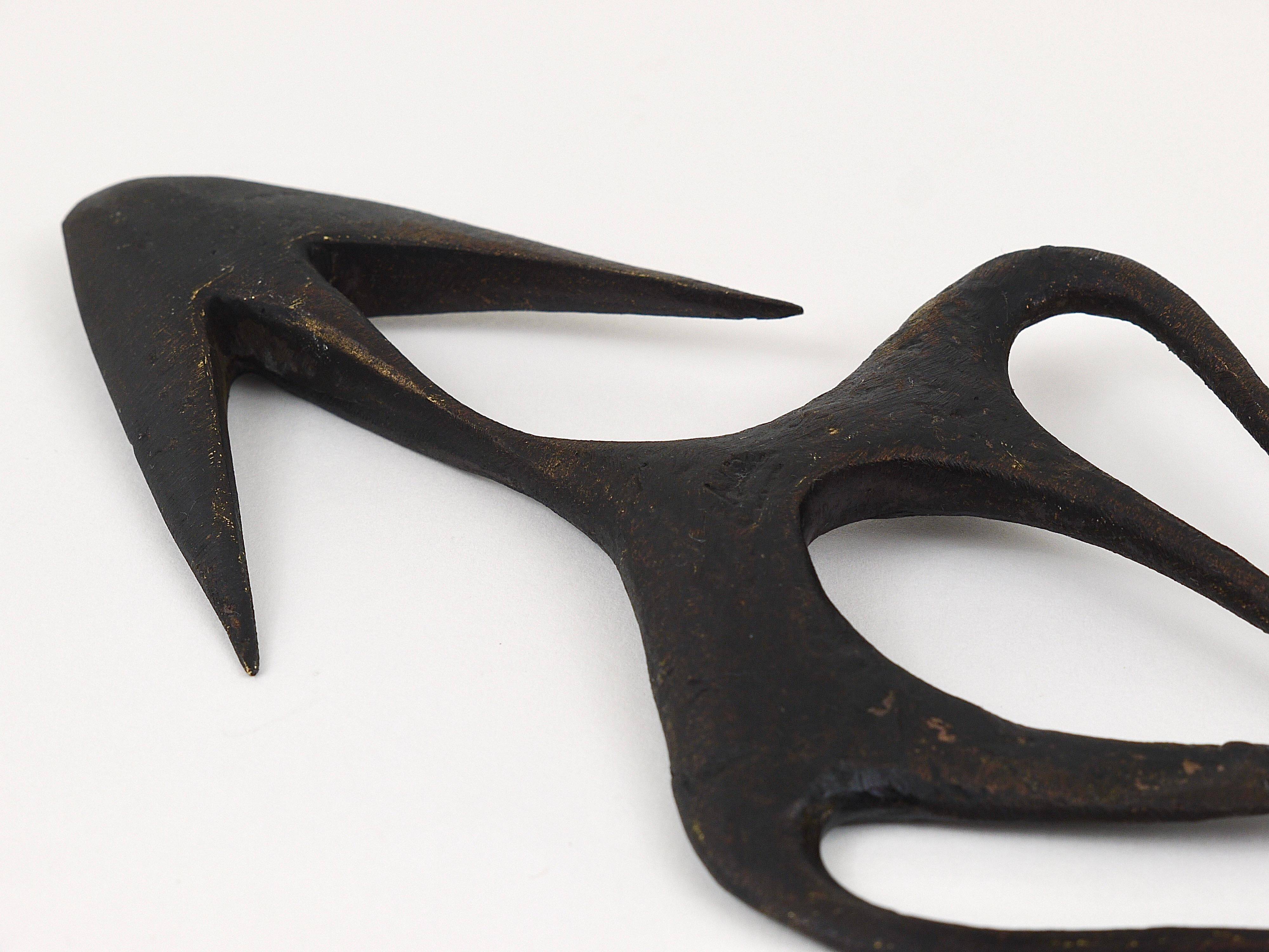 Carl Auböck Wall Sculpture Handmade Napoleon #4271, Brass, Austria