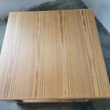 Square pine coffee table