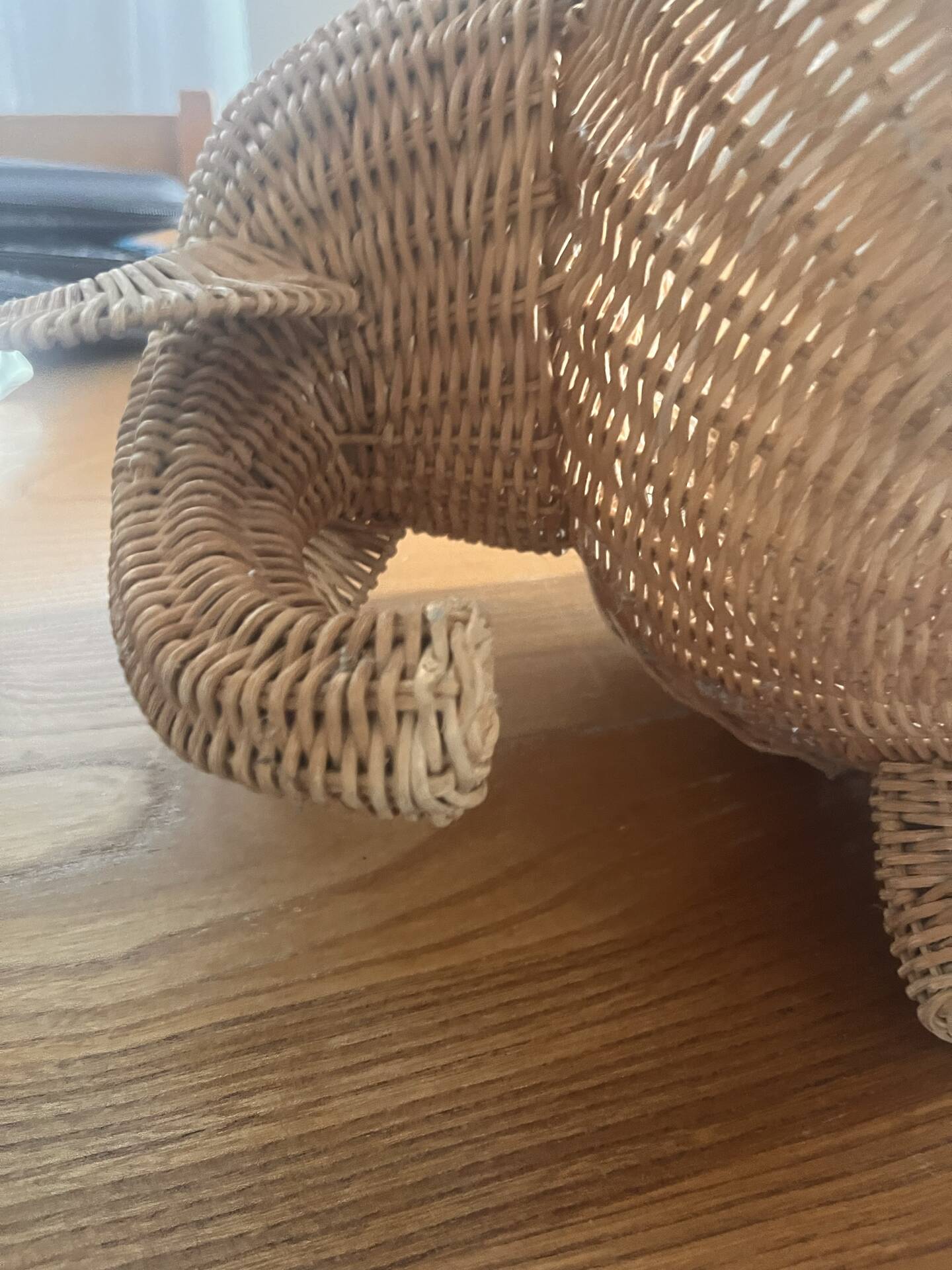 Panier éléphant en rotin