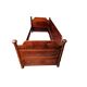 Divano letto in stile nautico in mogano con dettagli in ottone, fine XIX