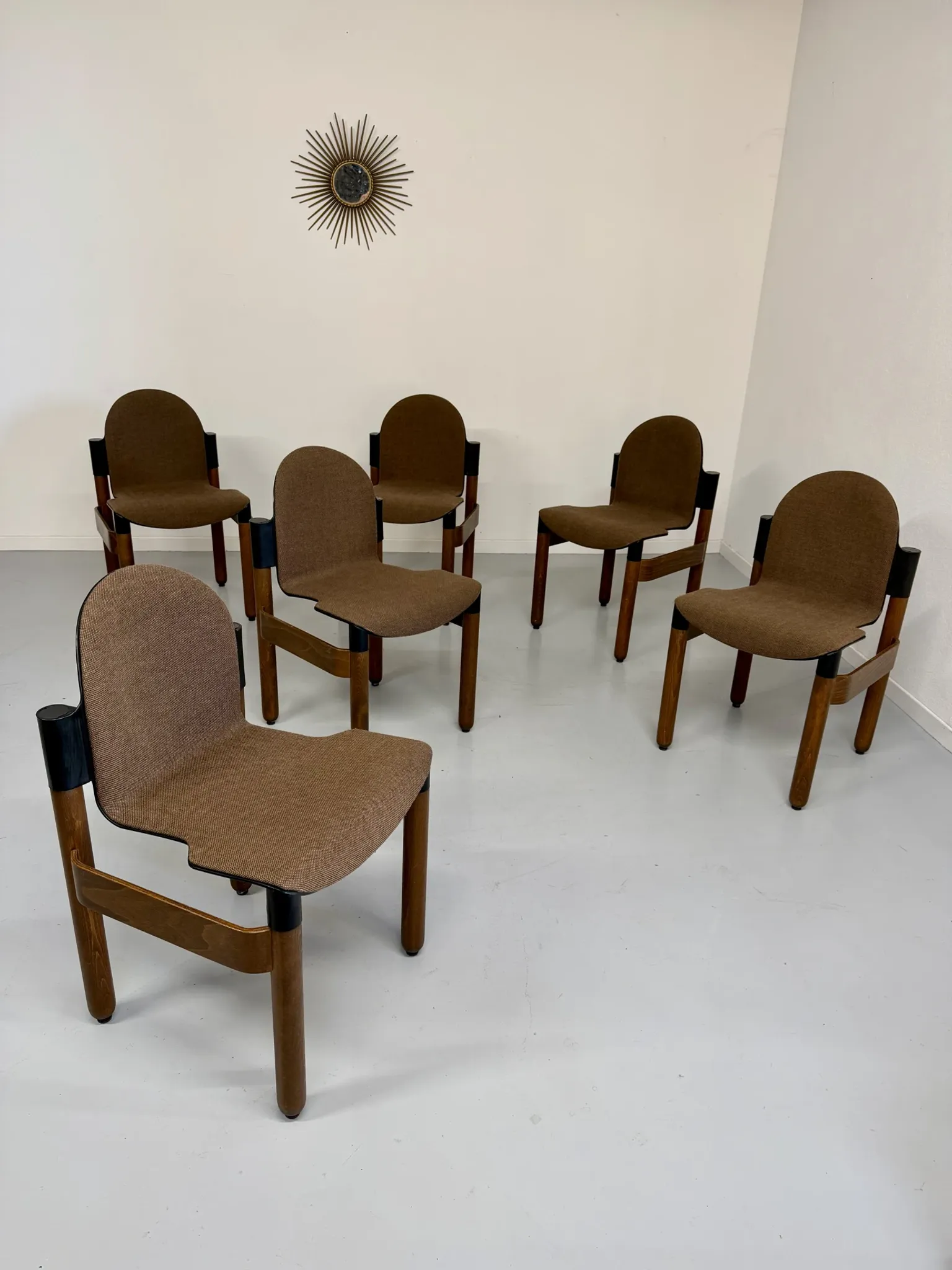 Set of 6 postmodern Thonet Flex chairs designed by Gerd Lange, vintage 80s.