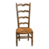 Antique wooden and straw nurse's chair - openwork backrest with bars c