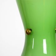 Very beautiful Mid Century flashed glass Diabolo pendant lamp in Green