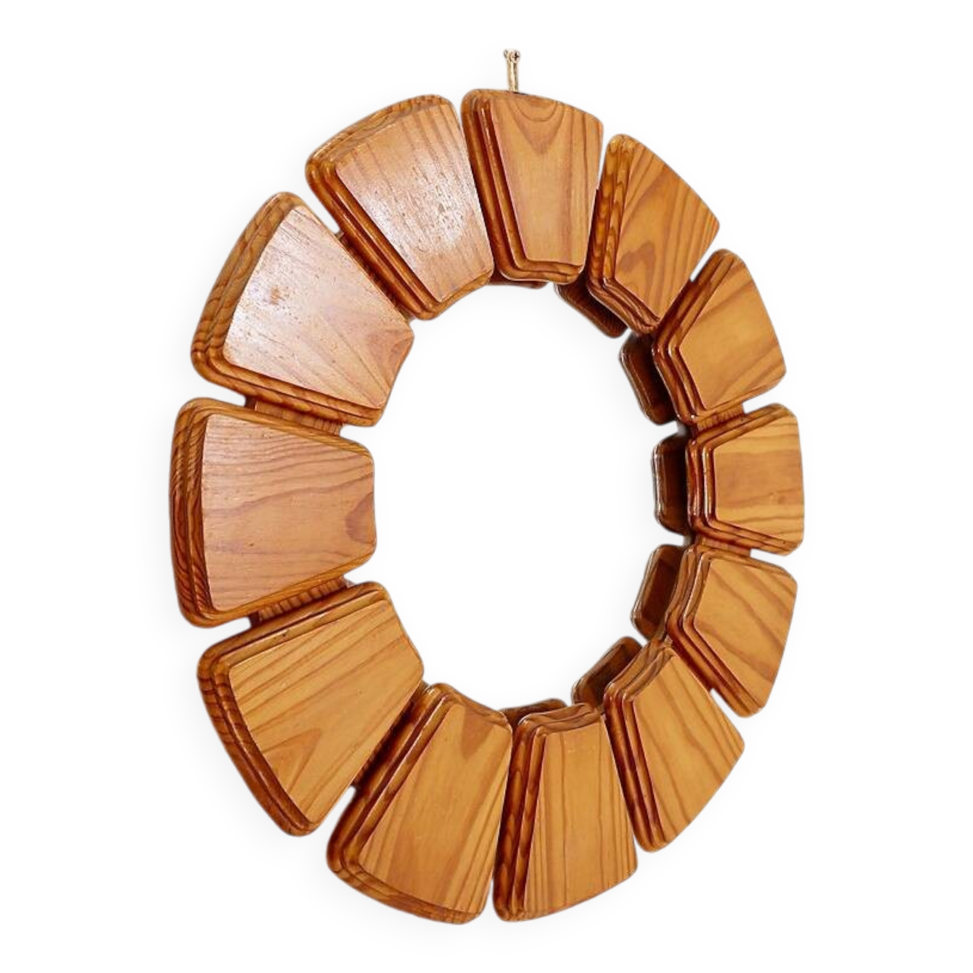 Vintage Wood Wall Mirror