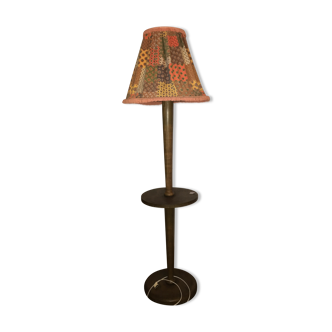 Floor lamp with tablet of the 1950s wooden