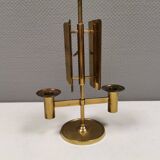 Danish double candle holder in solid brass 1960-70s.