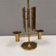 Danish double candle holder in solid brass 1960-70s.