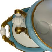 Limoges, soup tureen on stand, porcelain, early 20th century.
