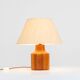 Solid teak table lamp by Kirk Copenhagen (Denmark, 1960s).