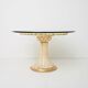 Carved wooden round table, Italy, 1960