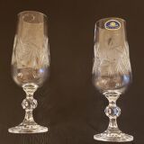 2 Karas Crystal champagne flutes