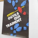 Affiche vintage INRS 1988 graphisme Chadebec