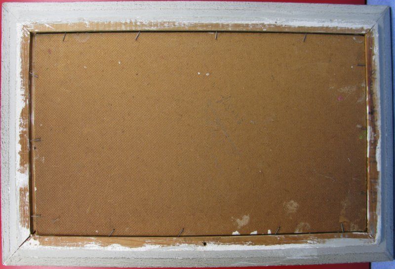 Oil painting on panel bouquet signed J.Delage