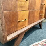 Vintage chest of drawers with compass feet