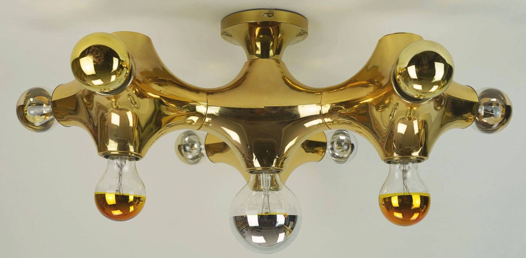 cosack gemini space age CEILING LIGHT - gold-colored - sputnik - 1970s