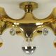 cosack gemini space age CEILING LIGHT - gold-colored - sputnik - 1970s