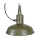 Vintage green army pendant lamp, 1960s