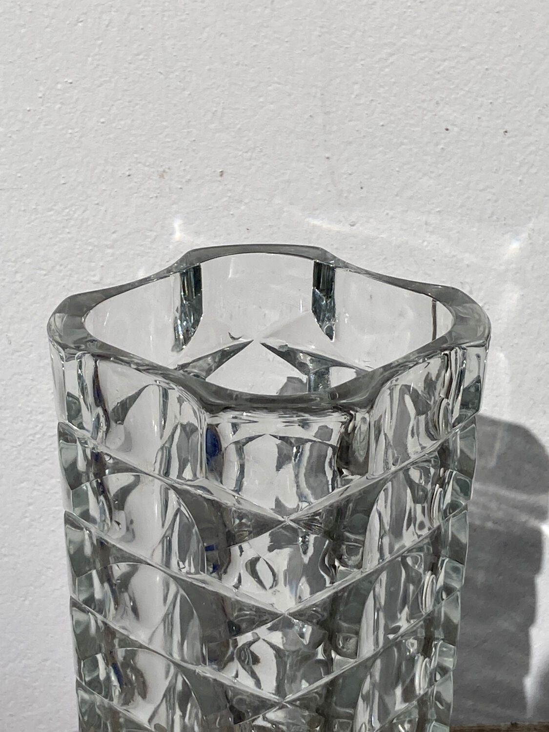 Classic transparent glass vase