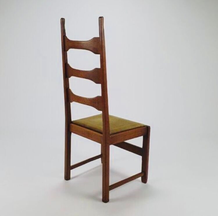 Table à manger brutaliste de style château + 8 chaises