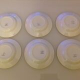 Six assiettes creuses decor Claudius des faienceries de Badonviller, années 50/60