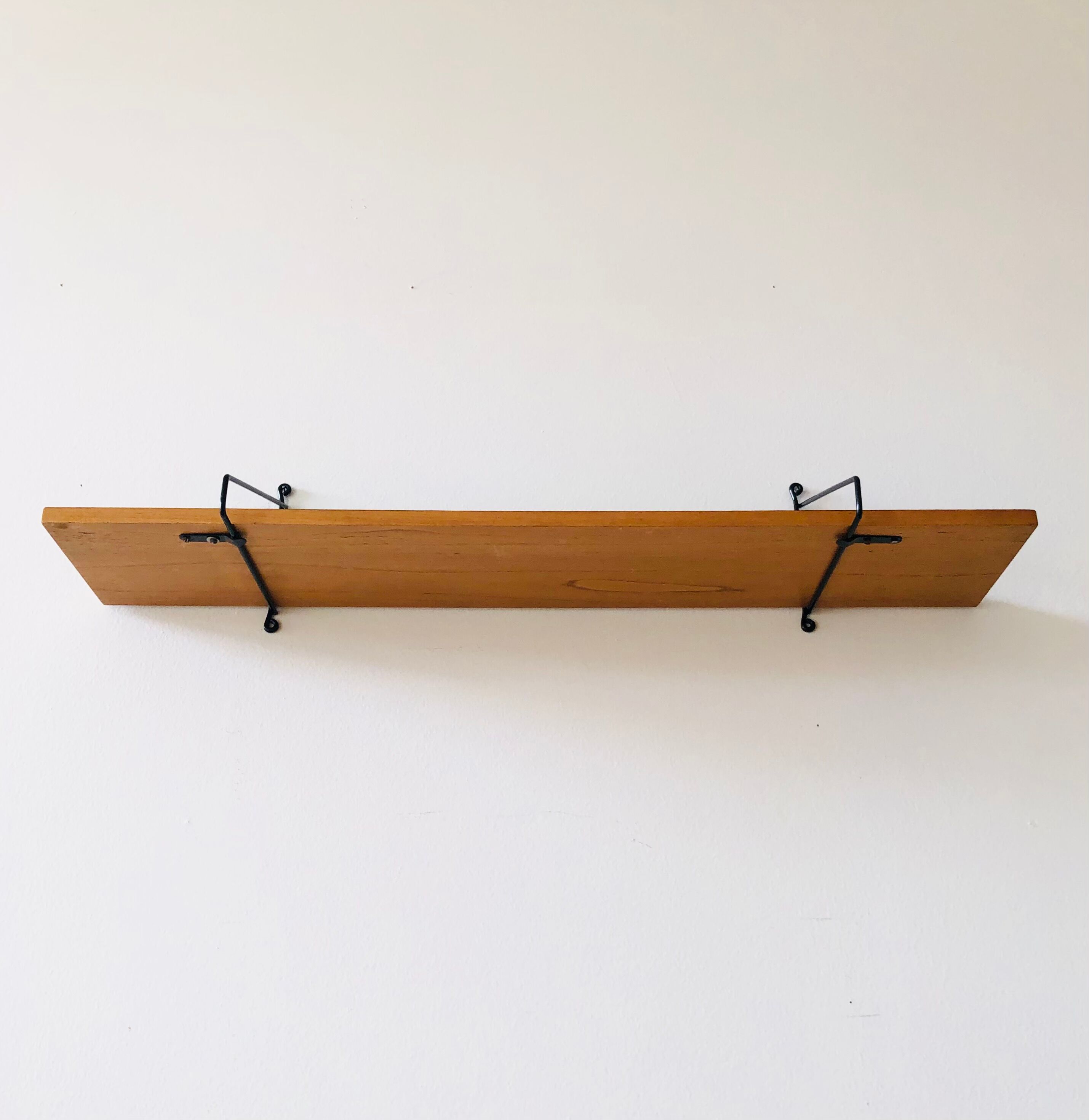 Wall shelf L82cm metal and wood