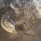 Lot de 10 coupelles anciennes en verre à facettes