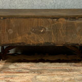 Atypical renaissance buffet in solid walnut around 1850