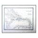 The Antilles, old map, printed in 1852.