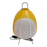 Lampe jaune "design papier et métal".