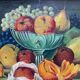 Hsp painting "still life with fruit" signed leyval early xx°
