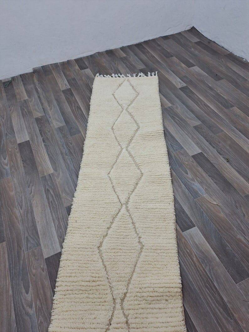 Handmade Berber rug runner size 75/300 cm
