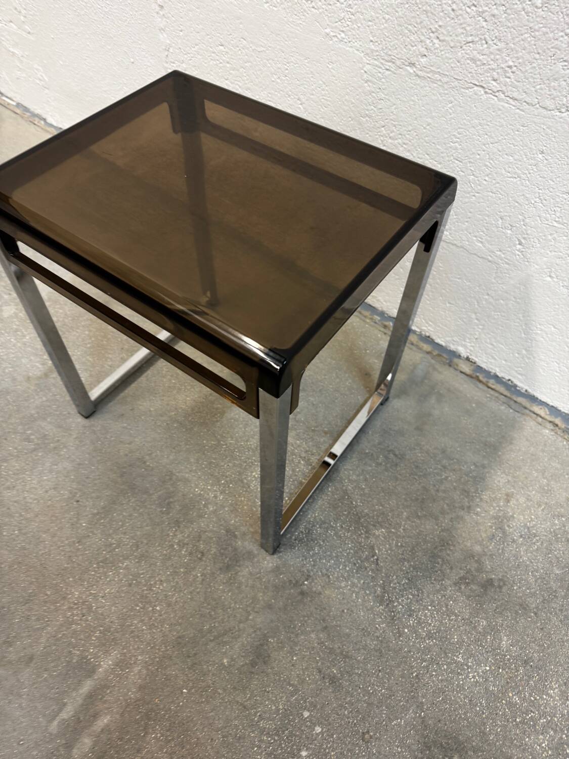 Side table attributed to Marc Berthier, 1970s.