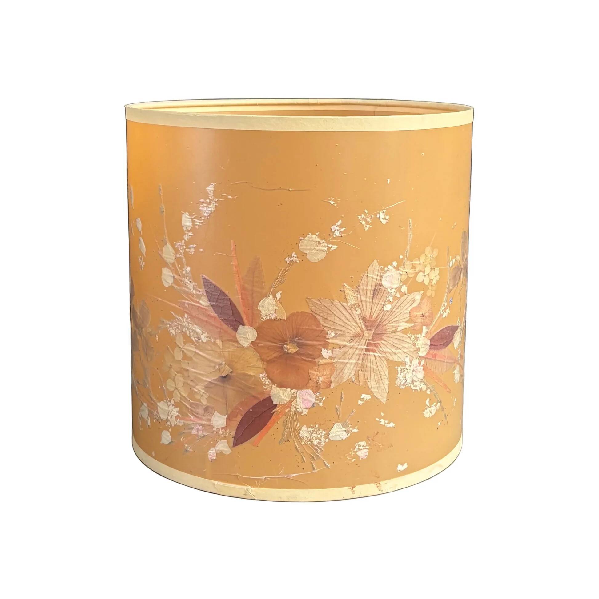 Vintage lampshade with dried flowers