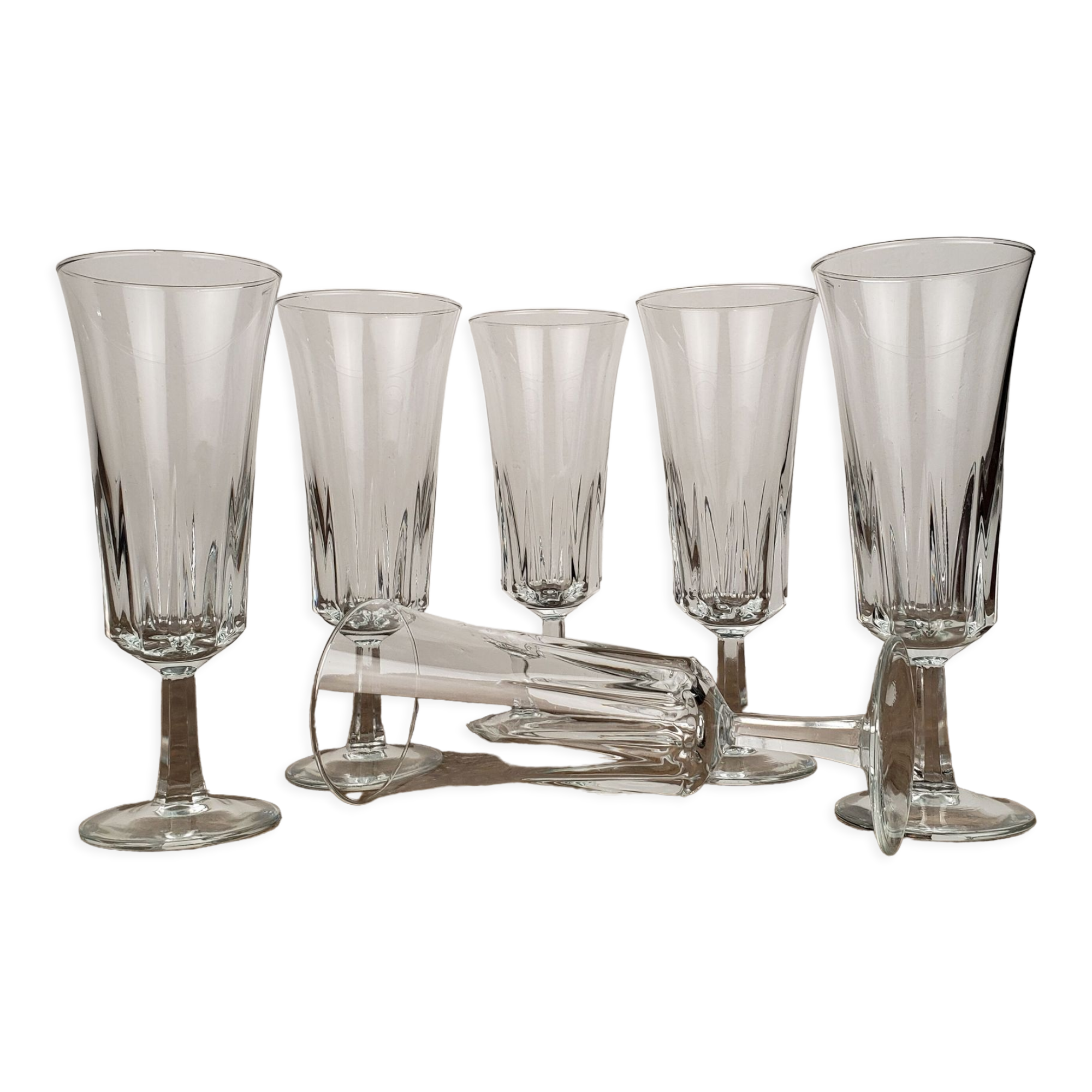 Champagne flutes x6