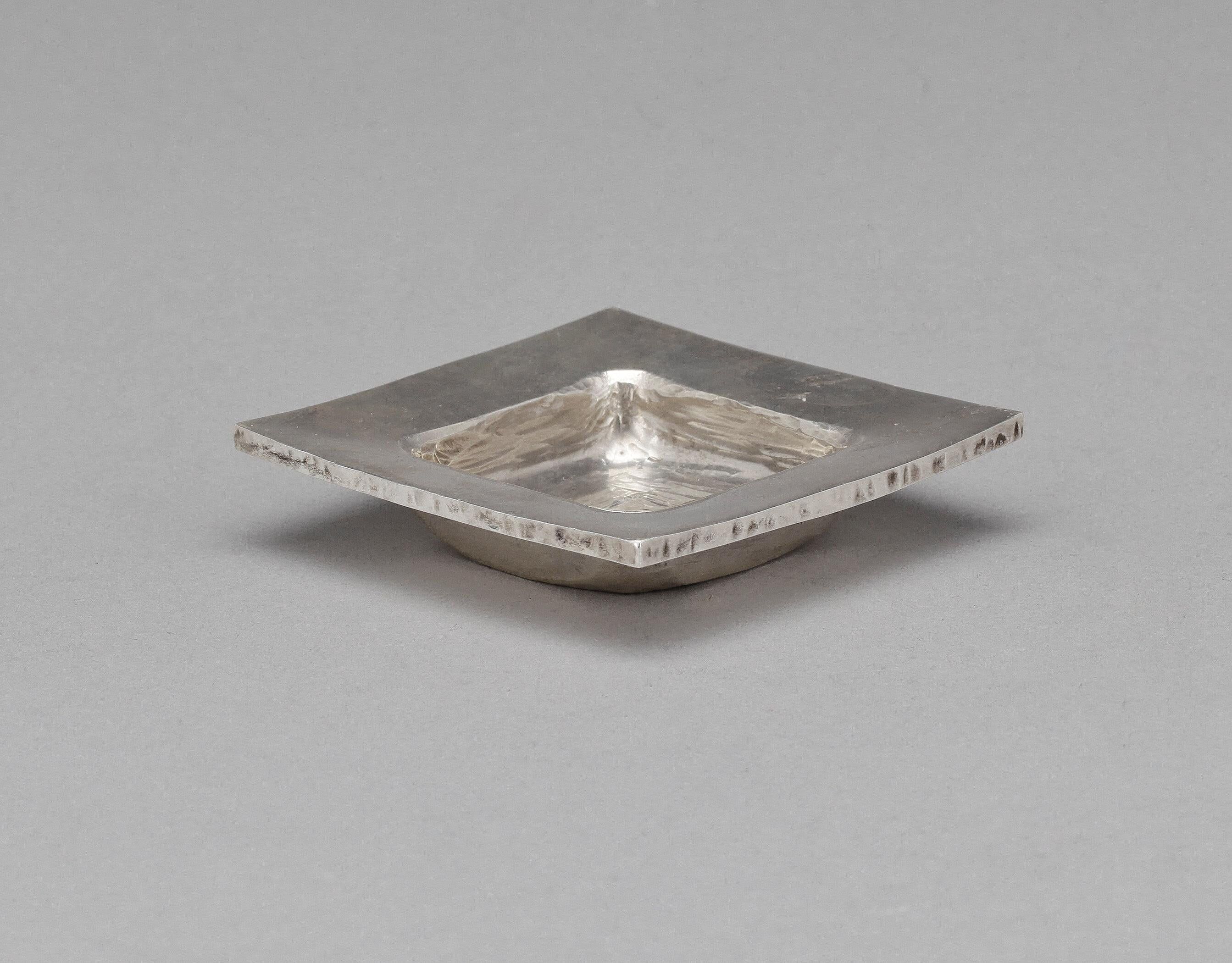 Rey Urban sterling silver ashtray, Sweden, 1970, signed and stamped.
