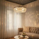 Chandelier en cristal et laiton italien des années 1960 – 6 lumières