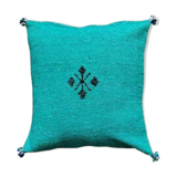 Coussin marocain vert en coton