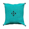 Moroccan green cotton cushion