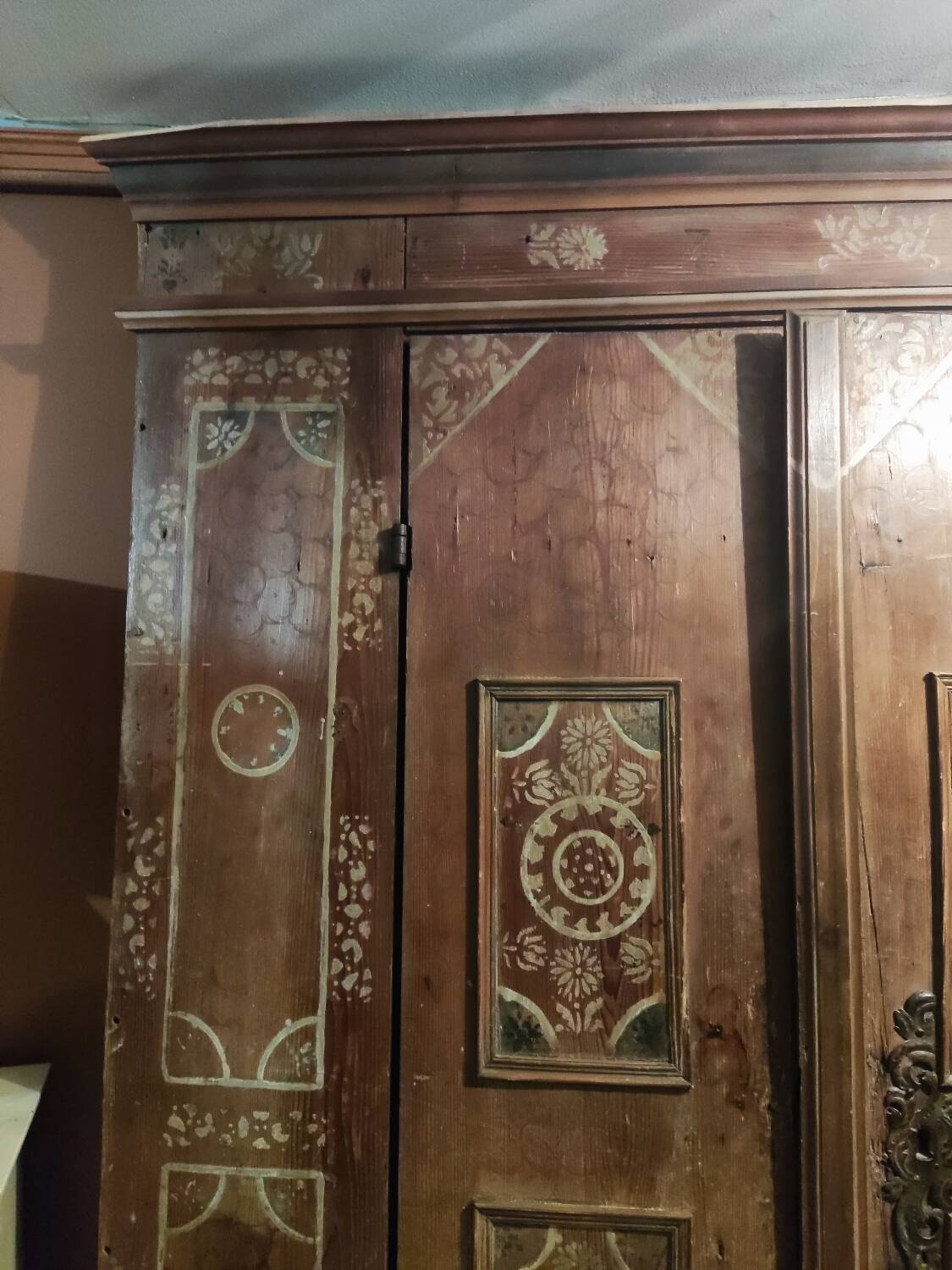 Doors of the old Alsatian wardrobe