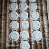 16 white porcelain dessert plates