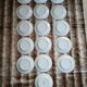 16 white porcelain dessert plates