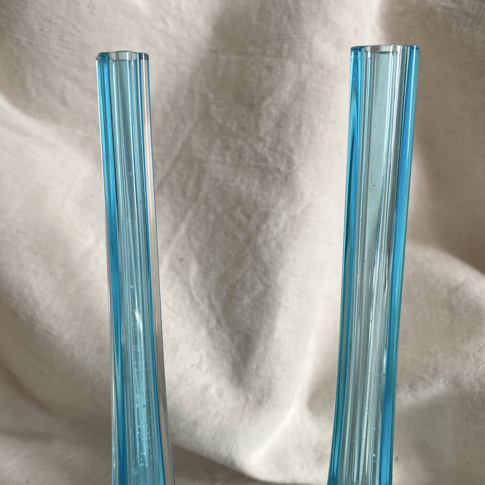 Pair of blown glass soliflore vases, 1960s