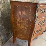 Louis XV style chest of drawers in marquetry